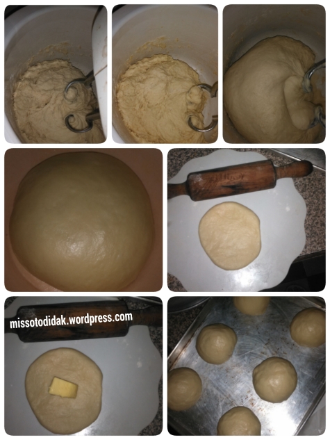 Proses pembuatan buns..I love making bread ^^